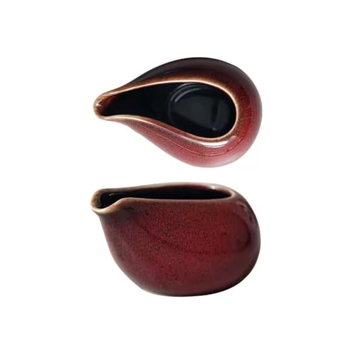 RYUQW3RE Sauciere Vielseitige Sauciere und Saucenheber, Elegantes Glasurdesign for den Einsatz zu Hause und in der Gastronomie – Soßen, Saucen, Milch und Kaffeeextraktion(Red) von RYUQW3RE