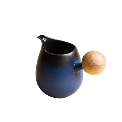 RYUQW3RE Sauciere Vintage Keramik Milchbecher mit Henkel - Kleine braune Teetasse & Sauciere(Blue) von RYUQW3RE