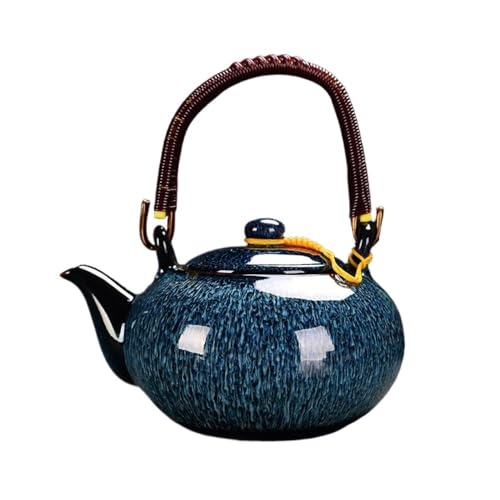RYUQW3RE Teekessel Chinesische Keramik-Teekanne for Zuhause und Büro – traditioneller Stil(Blue) von RYUQW3RE