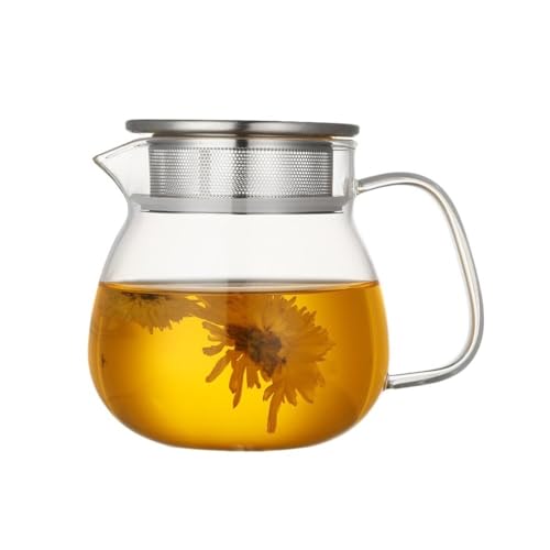RYUQW3RE Teekessel Glasteekanne mit Sieb for Blumentee, Cold Brew Kettle RYUQW3RE Teekessel Glasteekanne mit Sieb for Blumentee, Cold Brew Kettle von RYUQW3RE