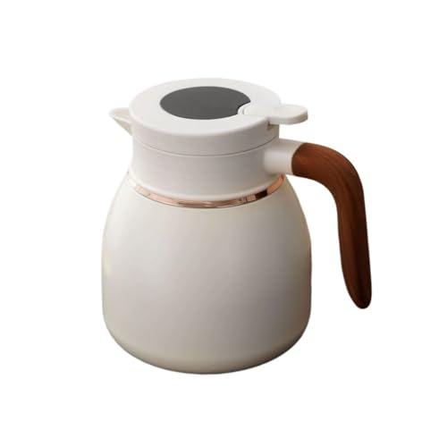 RYUQW3RE Teekessel Teekanne aus Edelstahl 316 mit Tee-Ei – Wasserkocher mit großem Fassungsvermögen for Zuhause und das Büro(White) von RYUQW3RE