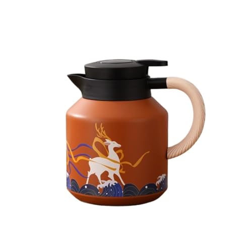 RYUQW3RE Teekessel Teekessel aus Edelstahl 316 mit Temperaturanzeige und Teesieb(Orange) von RYUQW3RE