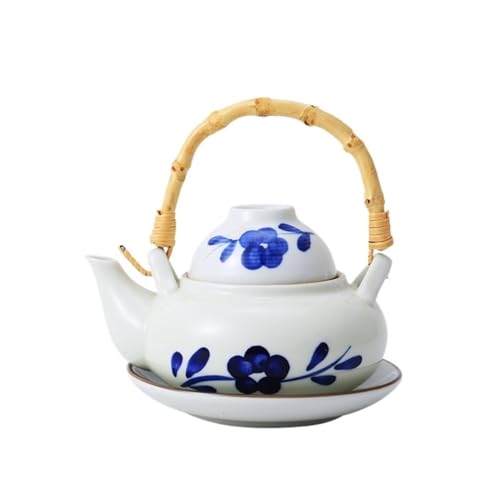 RYUQW3RE Teekessel Vintage-Teekanne aus Keramik – eleganter Wasserkocher for Zuhause und Restaurants, langlebig und leicht zu reinigen(White) von RYUQW3RE