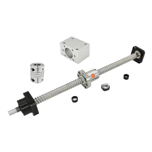 1204 Kugelumlaufspindel 861 mm – 1100 mm + SFU1204 Kugelmutter + Muttergehäuse FK10 FF10 Halterung + Koppler(1000mm) von RYVEWZOOE
