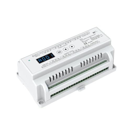 D4 D4-E D4-XE D5 D12 D24 DS DS-L DMX-Decoder, digitaler DMX512-SPI-Decoder und RF-Controller, CV-Display/Din-Schiene/mehrfache Dimmung (Color : D24) von RYVEWZOOE