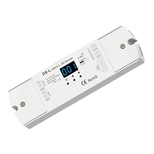 DMX-Decoder digital D4 D4-E D4-XE D5 D12 D24 DS DS-L DMX512-SPI-Decoder-Controller CV-Anzeige/DIN-Schiene/Mehrfachdimmung(Color:DS-L) von RYVEWZOOE