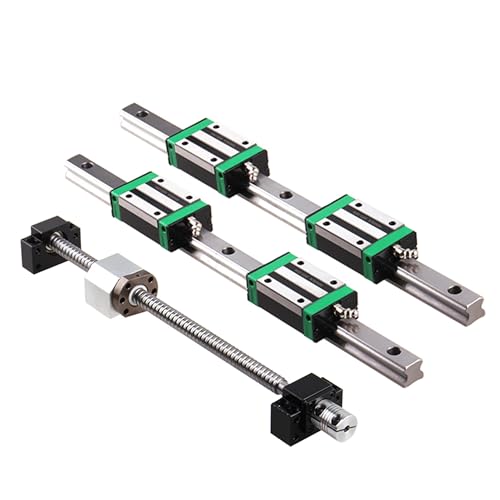 HGR20 Quadratische Linearführung 2 Stück + HGH20CA-Basis + SFU1605-Kugelumlaufspindel (mit Mutter) + BKBF12 + Mutterngehäuse CNC-Linearaktuator(HGR20-400 1605-450) von RYVEWZOOE