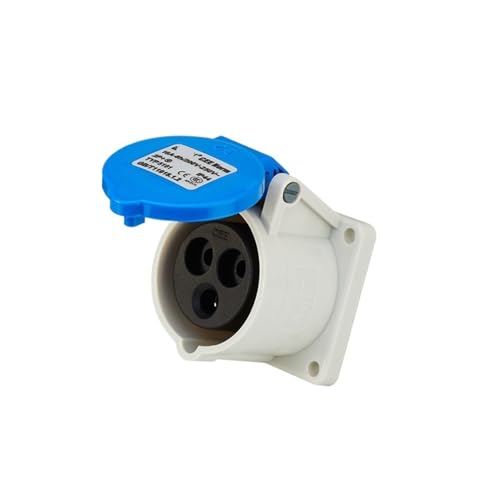 Industriestecker 16A 3-adrig hell und dunkel Einbausitz TYP231 Luftfahrtstecker TYP281(Concealed straight seat TYP5101) von RYVEWZOOE