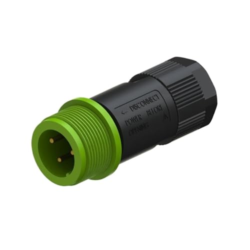 M16 gerader Stecker [3-adriges Kabel männliches Ende] Anschlussstecker for den Außenbereich IP68 wasserdichter Anschluss wasserdichte Kabelverbindung(EC03681-1023-BF) von RYVEWZOOE