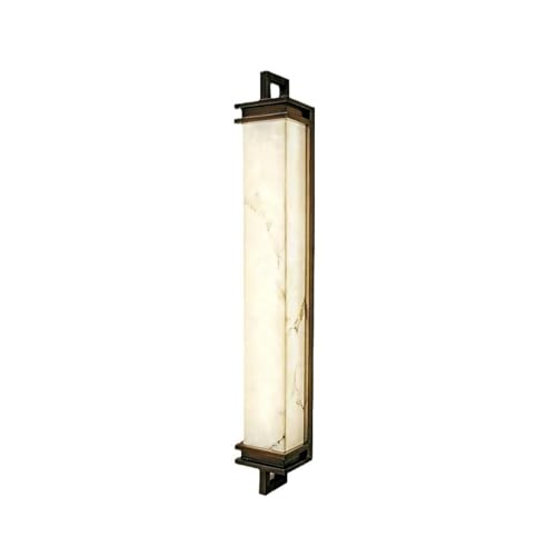 RYVEWZOOE Edelstahl-Imitation Marmor Wandleuchte Innen- und Außenwandleuchte LED-warmes Licht 3000K(Length 80cm) von RYVEWZOOE