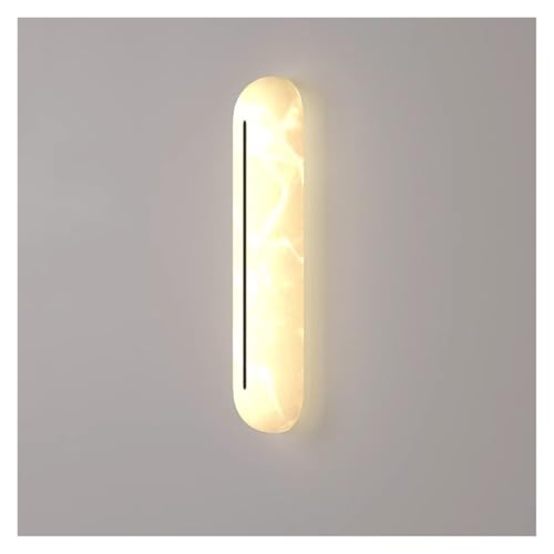 RYVEWZOOE LED-Wandleuchte mit warmem Licht und langer Leiste aus Marmorimitat(46cm) von RYVEWZOOE