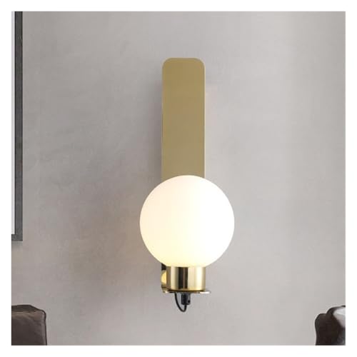 RYVEWZOOE Nordische Glaslampenschirm-Wandlampe warmes Licht von RYVEWZOOE