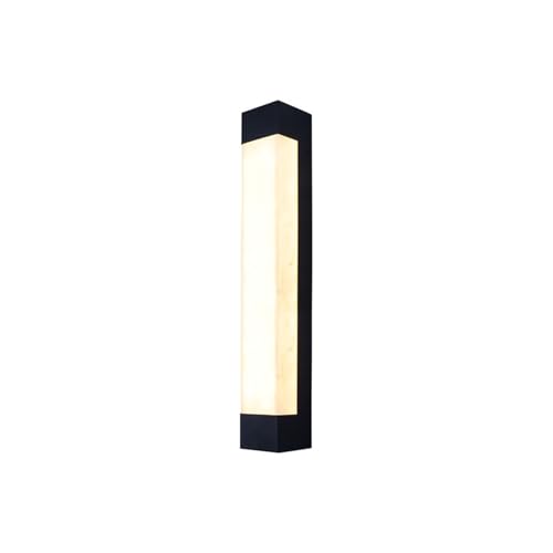 RYVEWZOOE Warmes Licht-3000K Wandleuchte Gartenleuchte Edelstahl Marmoroptik(Length 60cm) von RYVEWZOOE