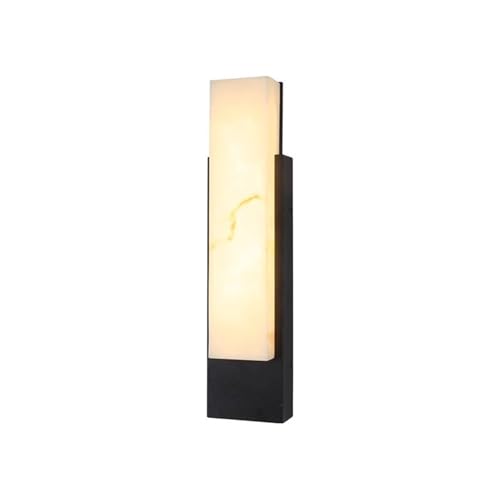 RYVEWZOOE Warmes Licht Wandleuchte Garten Edelstahl Kunstmarmor Wandleuchte(50CM) von RYVEWZOOE