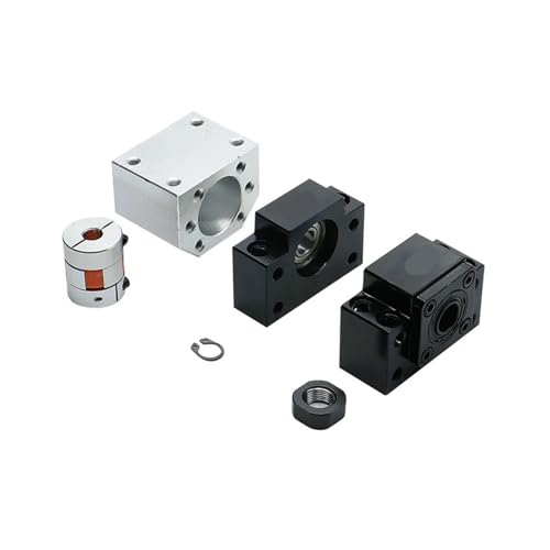 SFU 1204 1605 1610 Kugelumlaufspindel-Ersatzteile mit BKBF-Halterung + Muttergehäuse + elastische Kupplung XB D25 L30(For 16mm ballscrew) von RYVEWZOOE