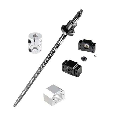 SFU1605 Set RM1605 Kugelumlaufspindel C7 mit Endbearbeitung + Kugelmutter 1605 und BK/BF12 Gehäuse Endhalterung + Koppler D25L30(450mm) von RYVEWZOOE