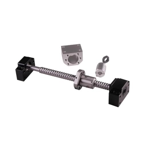 SFU1605-Set: RM1605 C7 gerollte Kugelumlaufspindel mit Endbearbeitung + 1605 Kugelmutter und Gehäuse BK/BF12 Endstütze + 8 mm x 10 mm Kupplung(400mm) von RYVEWZOOE
