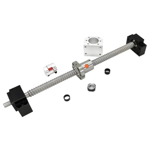 SFU2005 300 mm bis 1500 mm Kugelumlaufspindel-Muttergehäusehalterung + BK15 BF15 8 mm Klauenkupplung(1250mm) von RYVEWZOOE