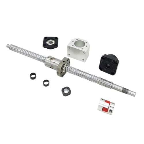 SFU3205 Kugelumlaufspindel 400-1500mm + FK25 FF25 Halterung + 3205 Kugelmuttersitz + Kupplung(400mm) von RYVEWZOOE