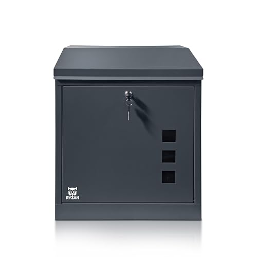 RYZAN Paketbox zur Wandmontage, sichere anthrazitgraue Paketzustellung, wetterfeste abschließbare Dropbox für mehrere große Pakete, 52,2 x 43,4 x 25 cm RYZAN Paketbox zur Wandmontage, sichere anthrazitgraue Paketzustellung, wetterfeste abschließbare Dropbox für mehrere große Pakete, 52,2 x 43,4 x 25 cm von RYZAN