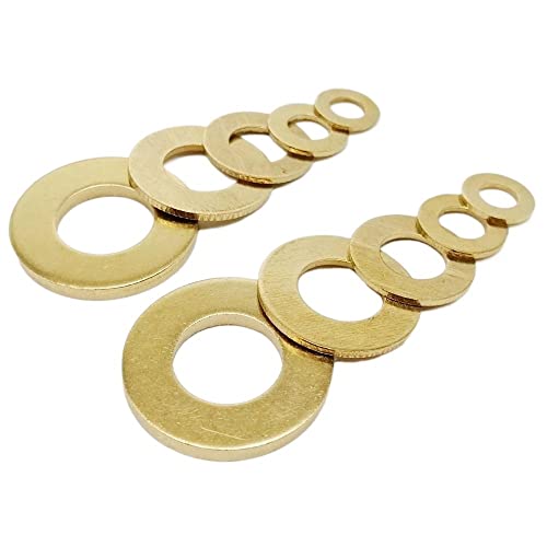 10 Stück/50 Stück Flache Unterlegscheiben aus massivem Messing – GB97 DIN125 M2-M12 Langlebige Kupferdichtungspads for Sanitär/Mechanik(10pcs M10x20x1.2mm) von RZAJMADEU