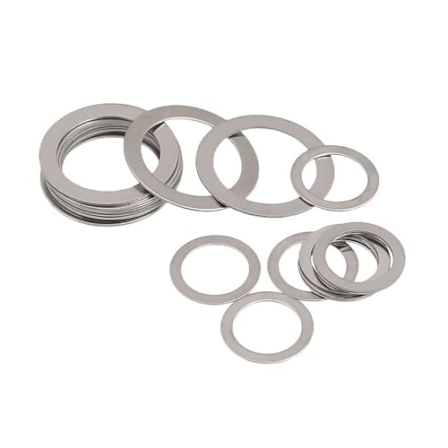 10 Stück ultradünne flache Unterlegscheiben aus Edelstahl 304 – M20/M22/M25, 0,1–0,5 mm dick, hochpräzise Unterlegscheibe for Anpassungen(20 * 35 * 0.1mm) von RZAJMADEU