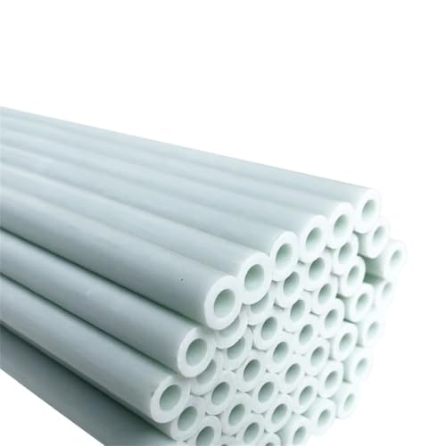 10 Stück weiße Fiberglasrohre – 500 mm Länge, Außendurchmesser 3–12 mm, hohle Glasfaserstäbe for Heimwerkerarbeiten/Modellflugzeuge/Drachen(8x5x500mm) von RZAJMADEU