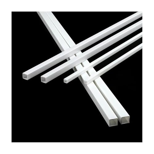 20-teiliges ABS-Vierkantrohr-Set – 3 mm bis 10 mm, 25 cm/50 cm Länge, DIY-Kunststoffrohre for Modellbau und Wasseranschlüsse(50cmx3x3mm) von RZAJMADEU