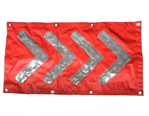 33x18 Zoll faltbares LED-Warnschild - Magnetisches Pfeil-Leitschild mit hoher Helligkeit for den Innen- und Außenbereich(Red) von RZAJMADEU