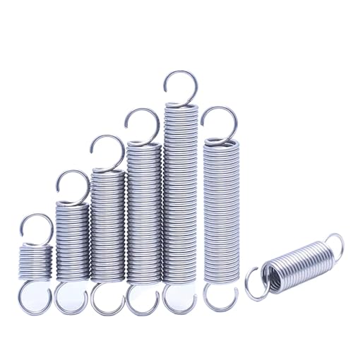 Haken-Spannfedern aus Edelstahl – 1,2 mm bis 1,5 mm Drahtdurchmesser, anpassbare Längen 30 mm – 300 mm, 2/1 Stück(2 1.2 x 9 x 60mm) von RZAJMADEU