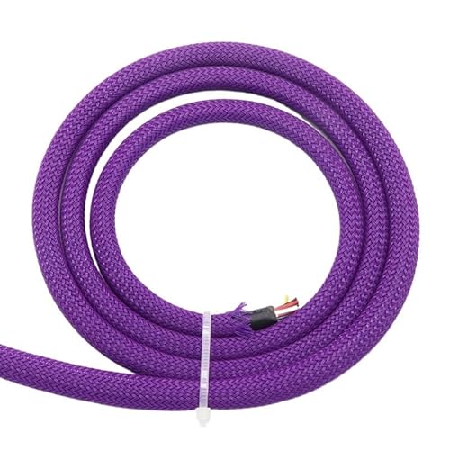 Lila PET-Geflechtschläuche mit hoher Dichte – 2 mm bis 40 mm Schlangendraht-Wickelmantel for Kabelmanagement(2MM*3 METERS) von RZAJMADEU