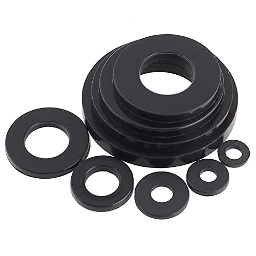 Nylon-Unterlegscheibe, schwarzer Kunststoff-Abstandshalter, Dichtungsring for M2 M2.5 M3 M4 M5 M6 M8 M10 M12 M14 M16 M18 M20(M8x16x1.5mm 100pcs) von RZAJMADEU