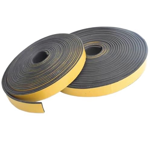 RZAJMADEU 1 Stück hochflacher Schaumstoff-Dichtungsstreifen – stark haftende Gummidichtung for Türen/Fenster – Antikollisions-Isolierdichtung(10mm x 25mm x 2m) von RZAJMADEU
