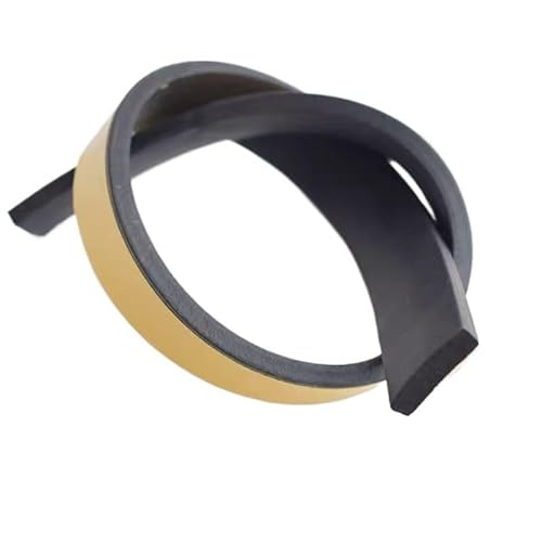 RZAJMADEU 2M/10M selbstklebender Dichtungsstreifen aus Gummischaum – schwarzes wetterfestes EVA-Isolierband for Türen, Fenster und mehr(10mm x 15mm x 2m) von RZAJMADEU
