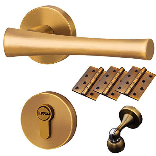 RZAJMADEU Klassisches Türschloss-Hebelset – Innentürgriff for Rechts-/Linkshänder for Badezimmer und Zuhause(ModelA) von RZAJMADEU