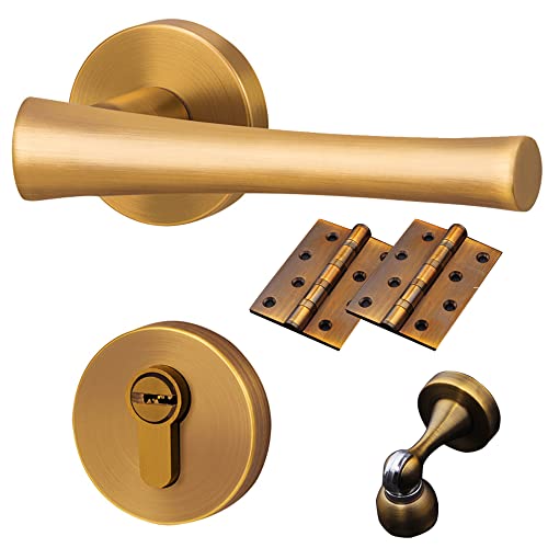 RZAJMADEU Klassisches Türschloss-Hebelset – Innentürgriff for Rechts-/Linkshänder for Badezimmer und Zuhause(ModelB) von RZAJMADEU