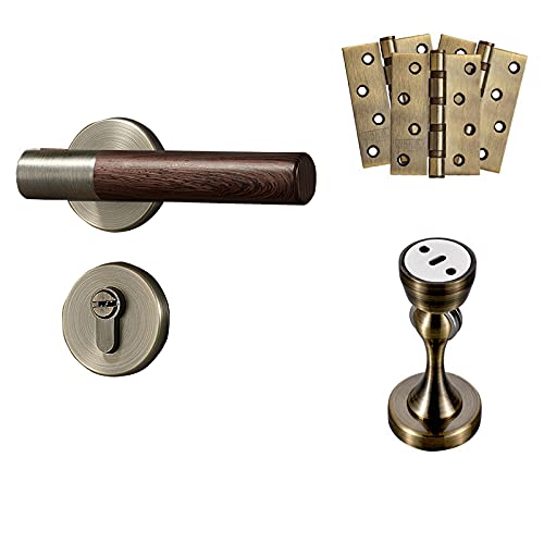 RZAJMADEU Quadratischer Dummy-Türdrückerknopf – nicht drehbarer einseitiger Zuggriff for Schränke und Fenstertüren – Holzmaserung(ModelC) von RZAJMADEU