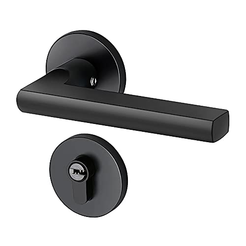 RZAJMADEU Türdrückergriff aus Edelstahl – nicht drehbarer Dummy-Hebelsatz for Fenstertüren/Schränke – Sichtschutzfunktion(ModelB) von RZAJMADEU