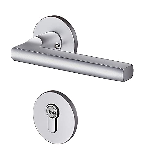 RZAJMADEU Türdrückergriff aus Edelstahl – nicht drehbarer Dummy-Hebelsatz for Fenstertüren/Schränke – Sichtschutzfunktion(ModelF) von RZAJMADEU