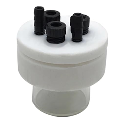 Versiegelte Elektrolysezelle for Heimwerkerprojekte – Tank aus Borosilikatglas mit 3 Elektrodenlöchern/2 Löchern/PTFE-Beschichtung(10ml) von RZAJMADEU