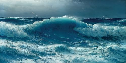 RZHRHJES Kunstwerk Bilder Leinwand Kunst Gemälde Leinwand Malerei Poster Atlantic Roll von David Wandbild für Heimdekoration 60x90cm von RZHRHJES