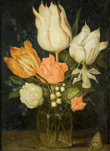 RZHRHJES Kunstwerk Bilder Leinwand Kunst Gemälde Leinwand Malerei Poster Blumen in einer quadratischen Glasvase von Ambrosius dem Älteren Bosschaert Wandbild für Heimdekoration 60x90cm RZHRHJES Kunstwerk Bilder Leinwand Kunst Gemälde Leinwand Malerei Poster Blumen in einer quadratischen Glasvase von Ambrosius dem Älteren Bosschaert Wandbild für Heimdekoration 60x90cm von RZHRHJES