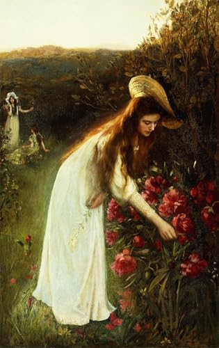 RZHRHJES Kunstwerk Bilder Leinwand Kunst Gemälde Leinwand Malerei Poster Blumen pflücken von Albert Lynch Wandbild für Heimdekoration 60x90cm von RZHRHJES
