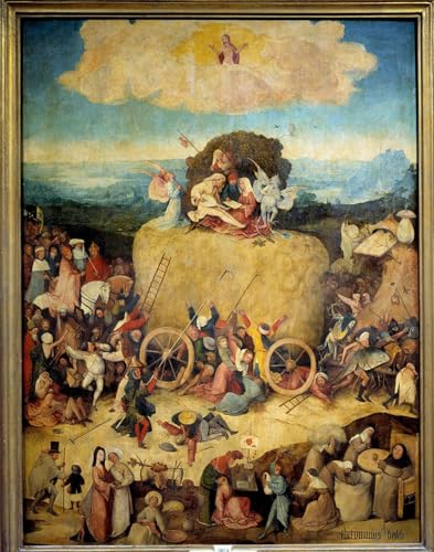 RZHRHJES Kunstwerk Bilder Leinwand Kunst Gemälde Leinwand Malerei Poster Der Garten der Lüste von Hieronymus Boske Wandbild für Heimdekoration 60x90cm von RZHRHJES