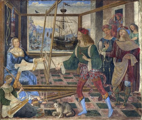 RZHRHJES Kunstwerk Bilder Leinwand Kunst Gemälde Leinwand Malerei Poster Die Rückkehr von Odysseus zu Penelope von Bernardino Di Betto Pinturicchio Wandbild für Heimdekoration 60x90cm RZHRHJES Kunstwerk Bilder Leinwand Kunst Gemälde Leinwand Malerei Poster Die Rückkehr von Odysseus zu Penelope von Bernardino Di Betto Pinturicchio Wandbild für Heimdekoration 60x90cm von RZHRHJES