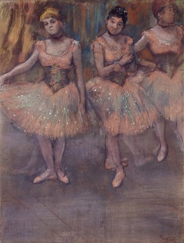 RZHRHJES Kunstwerk Bilder Leinwand Kunst Gemälde Leinwand Malerei Poster Drei tänzer vor dem üben von edgar degas Wandbild für Heimdekoration 60x90cm von RZHRHJES