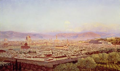 RZHRHJES Kunstwerk Bilder Leinwand Kunst Gemälde Leinwand Malerei Poster Florence aus Bellosguardo von Brett Wandbild für Heimdekoration 60x90cm von RZHRHJES