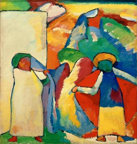 RZHRHJES Kunstwerk Bilder Leinwand Kunst Gemälde Leinwand Malerei Poster Improvisation von Wassily Kandinsky Wandbild für Heimdekoration 60x90cm von RZHRHJES