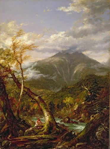 RZHRHJES Kunstwerk Bilder Leinwand Kunst Gemälde Leinwand Malerei Poster Indian pass von cole Wandbild für Heimdekoration 60x90cm von RZHRHJES