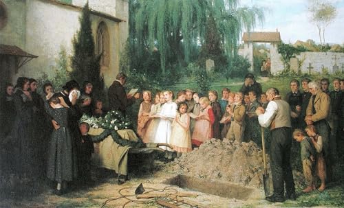 RZHRHJES Kunstwerk Bilder Leinwand Kunst Gemälde Leinwand Malerei Poster Kinderbeerdigung von albert anker Wandbild für Heimdekoration 60x90cm von RZHRHJES